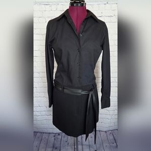 Zara Elegant Black Long Sleeve Dress